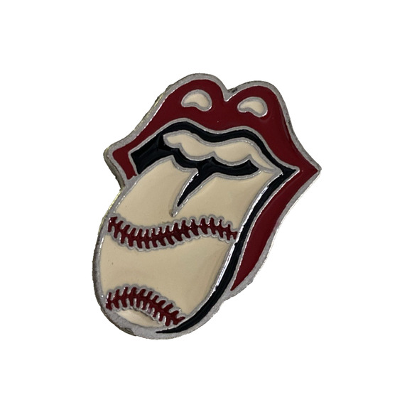 Other - Rolling Stones Classic Red Tongue Concert Pin Baseball 2005 1.25"